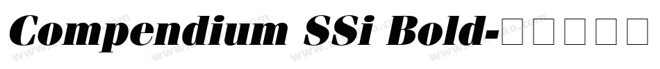 Compendium SSi Bold字体转换